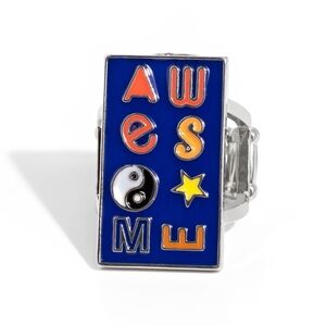 Colorful Awesome Statement Ring Compelling Collision Multi  Blue Fashion Jewelry